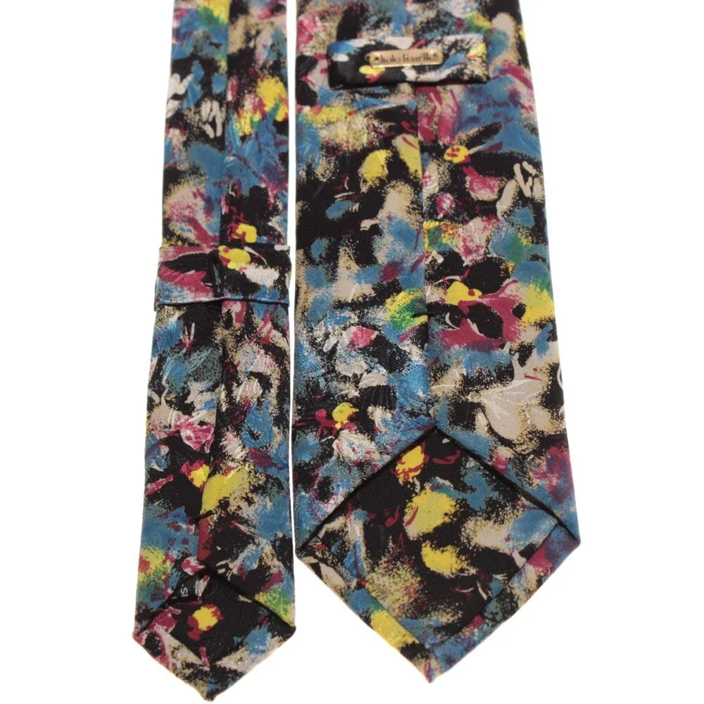 Italo Ferretti NWOT Neck Tie in Multicolor Abstract Print 100% Silk